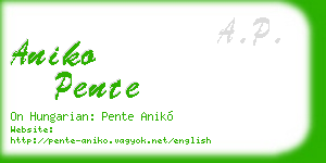 aniko pente business card